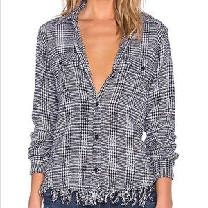 Current Elliott “The Perfect Shirt” Herringbone